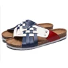 Pantofole rosse e blu