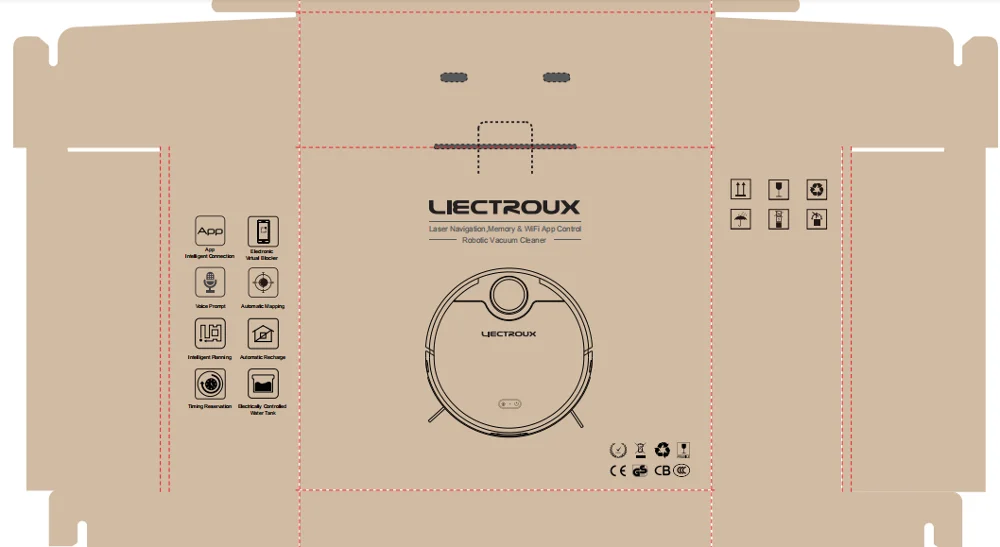  Новый лазерный робот-пылесос LIECTROUX ZK901 с батареей 5000 мАч Wi-Fi и управлением через