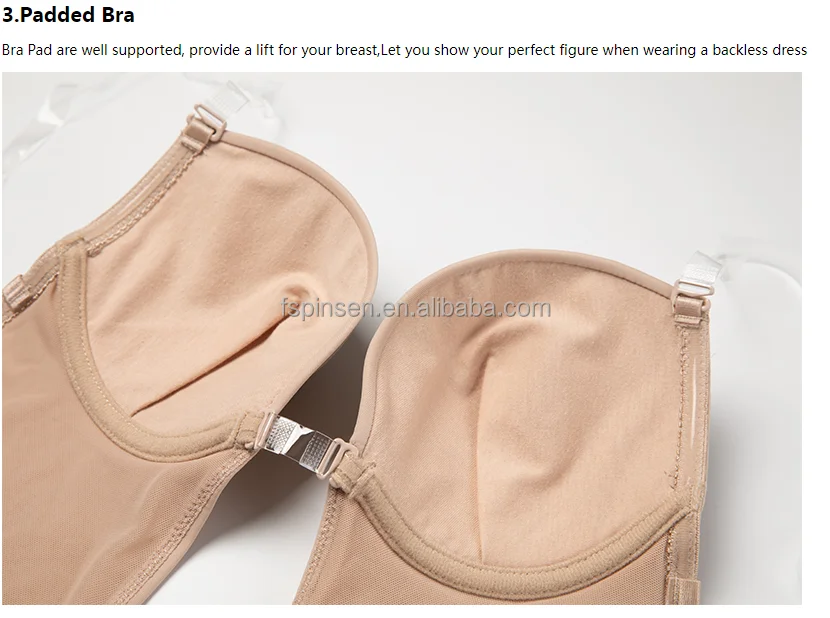 Backless Shapewear Strapless Bra Custom Logo Crocth Backless Slimming Tummy Control Bodysuits