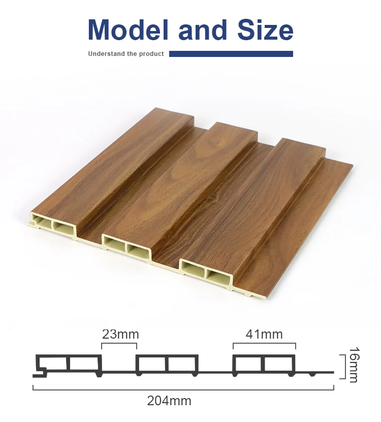 Wpc Wood Interior Decoration Fluted Wall Panels Decorative Wood ...