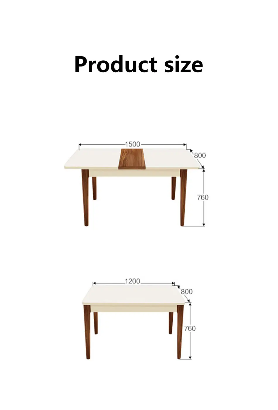 Luxury Morden Glass Top Wooden Legs Dining Table Set Dining Room