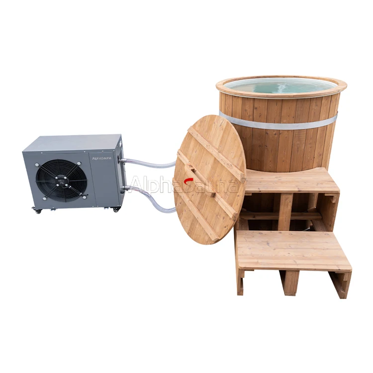 New Design 2 Person Wooden Cold Plunge Tub Hot Tub Combo Canadian Cedar