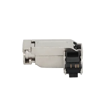 KRONZ RJ45 Angled Connector Field-wirable Assembly 4/8 Pin A Code Straight Metal Housing IP20 Gold-plated Angled RJ45 Connectors
