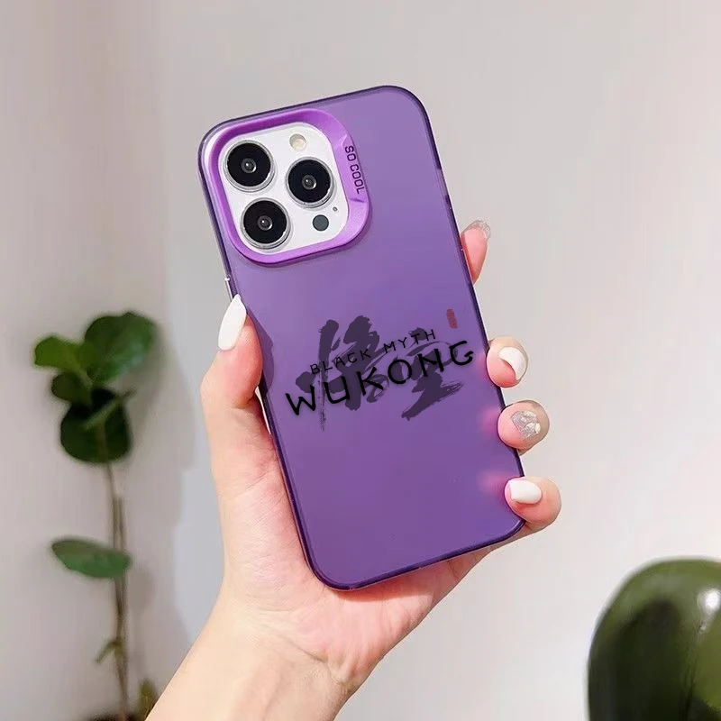 For S24 Ultra Cute Anime Designer Black Myth Wukong Frosting Shockproof Waterproof TPU+Acrylic Mobile Phone Case For S24 Ultra Cute Anime Designer Black Myth Wukong Frosting Shockproof Waterproof TPU+Acrylic Mobile Phone Case