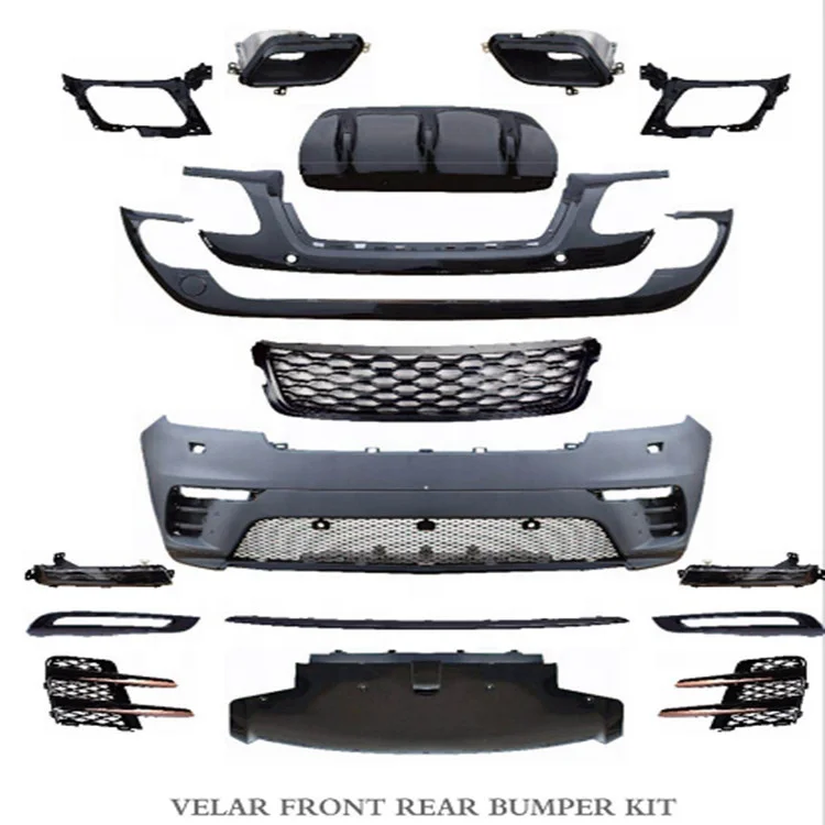 2017 Velar Front Bumper Kit for 2018 Range Rover Velar Body Kit Black and Silver