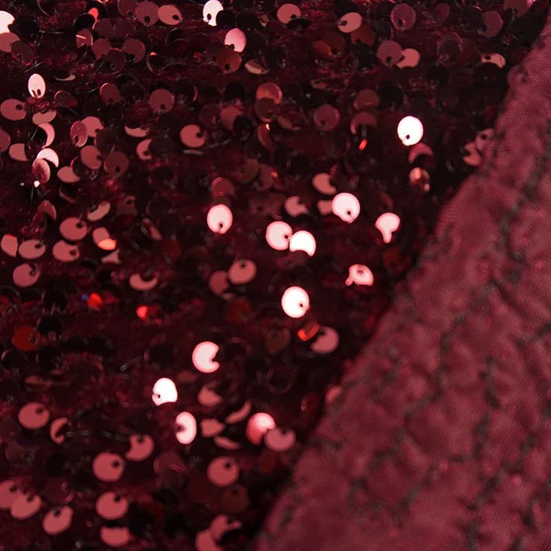 Wholesales Shiny Multicolor Embroidery Sequence Custom Velvet Sequin Fabric for Dress