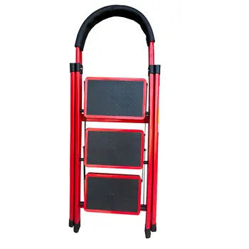 Household Steel Ladder Non Slip Household Folding Mental Steel Iron Ladder 3 Steps