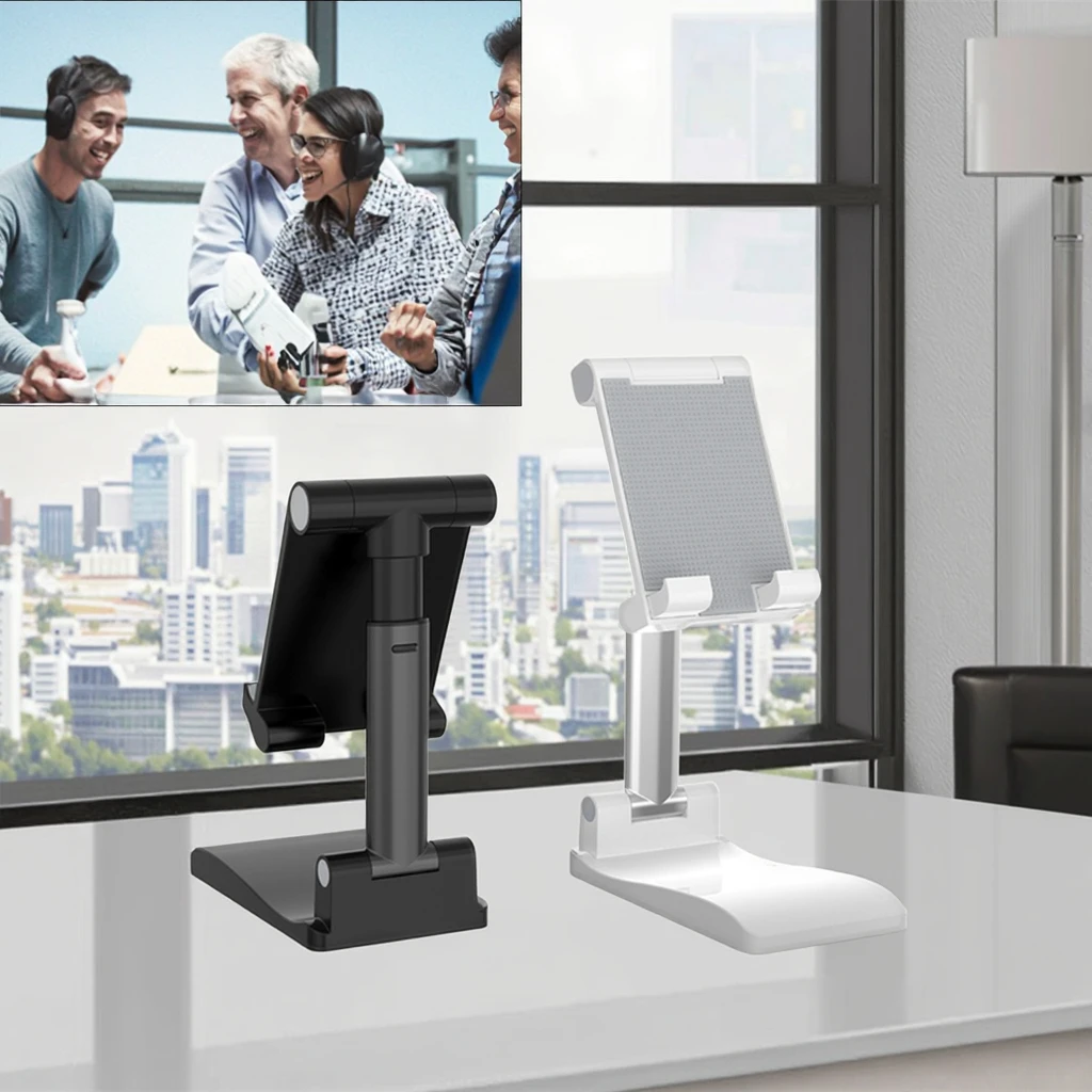 St7136 Havit Universal Adjustable Desktop Note Holder Support Portable Plastic Folding Mobile Cell Phone Stand for Desk