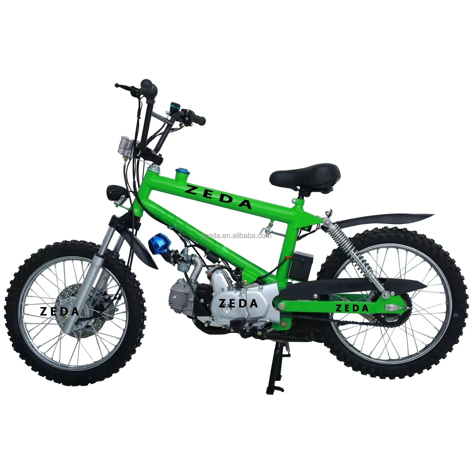 ZEDA 4 Stroke Gas Scooter 70cc 100cc 110cc Motorized Bicycle Pedal Hydraulic Disc Brake Motorised Bike Alibaba