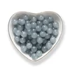 8mm Imitation Jade Glass Beads - Light Gray