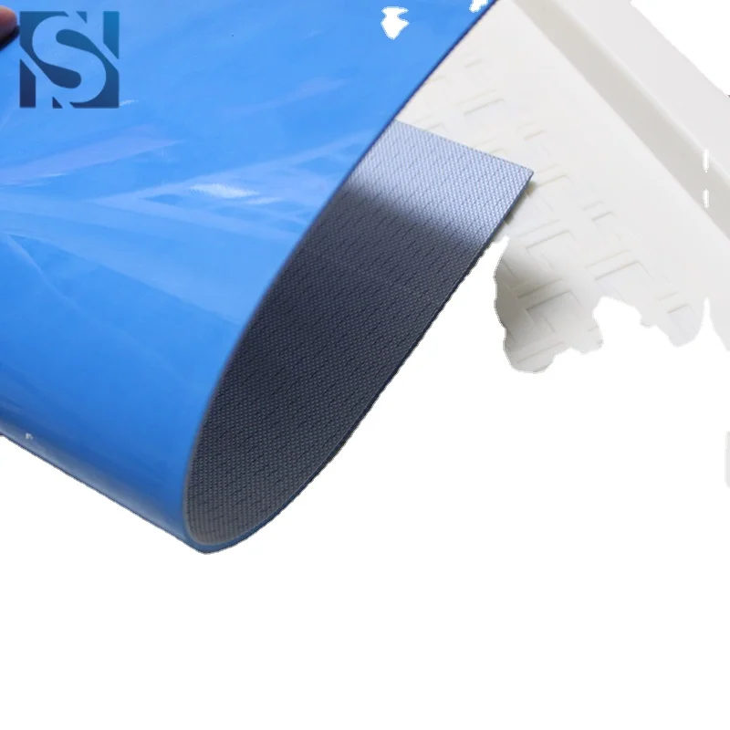 High Quality Low-noise Custom Pattern 1.5mm Pu Blue Conveyor Belt