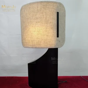 Japanese Solid Wood Table Lamp Creative Energy Saving Nordic Simple Minimalist Fabric Shade Flexible AC Bedside Contemporary