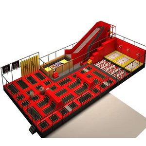 Factory Made with Roof Adult Wholesale Indoor Trampoline Park Jump Park  Trampolines Parks