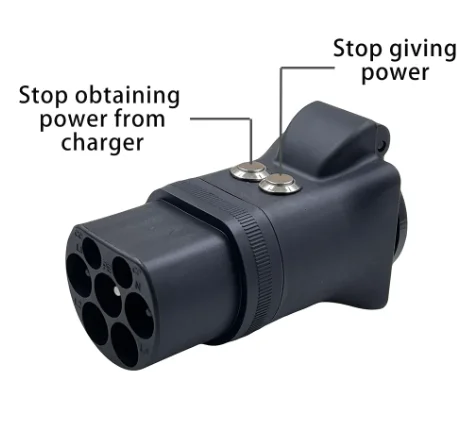 AOTAI  CE approved Type 2 to Schuko Adapter with start/stop button for releasing from the charging station manufacture