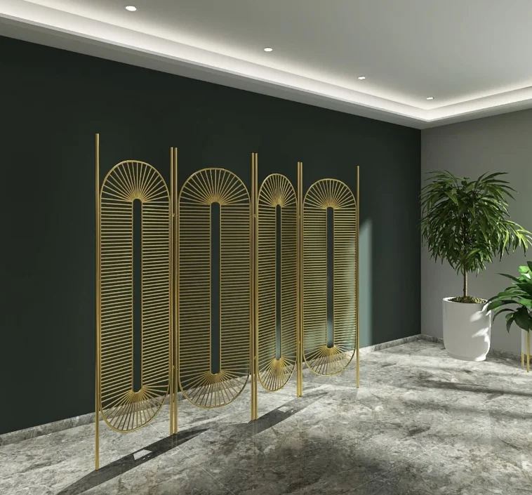 Wrought Iron Partition Wall Living Room Hollow Floor-to-ceiling Screen ...