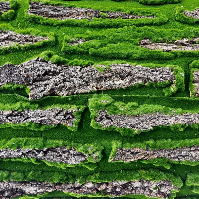 Oak Tree Bark Synthetic Moss Bark Wall Simulate Tree Bark with Moss
