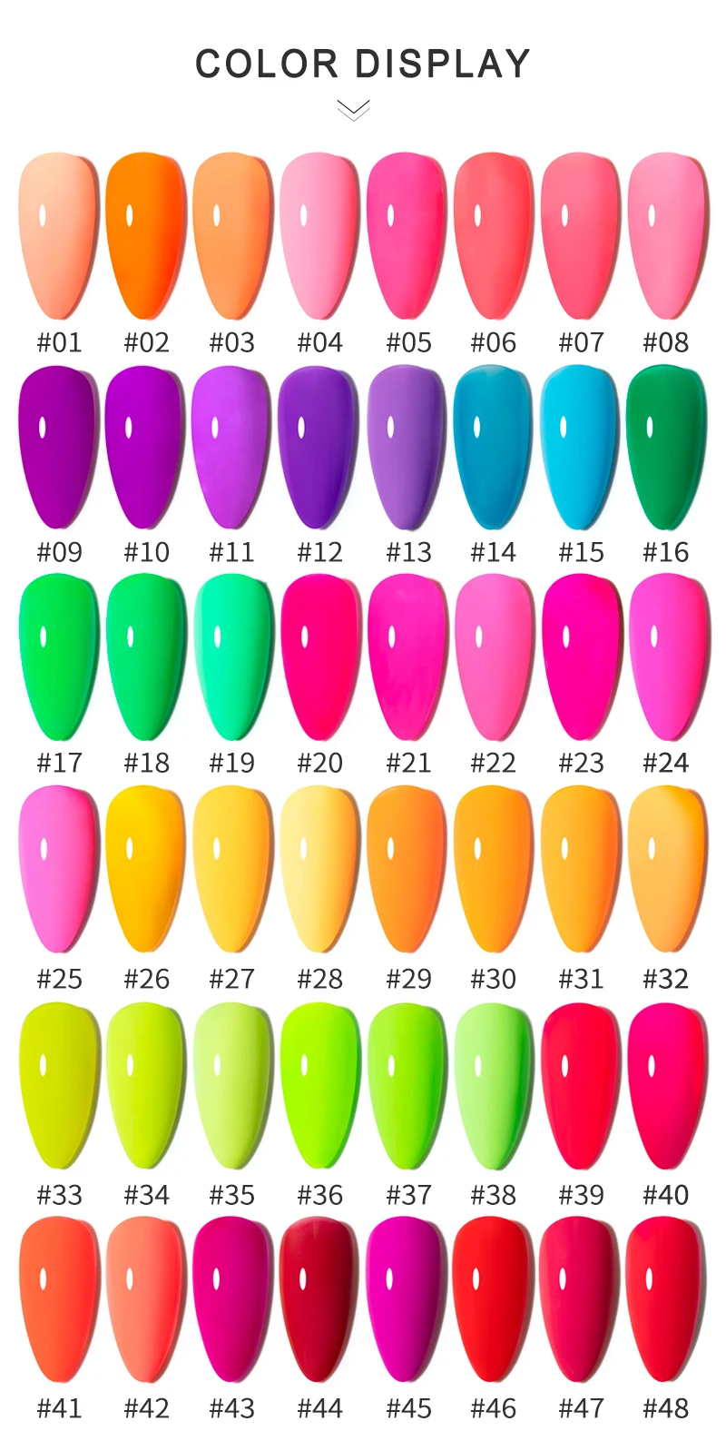 48 Color OEM Beauty Semi-permanent gel Nail Summer 15ml Neon Gel polish Set Nails Suppliers Custom Uv Gel supplier