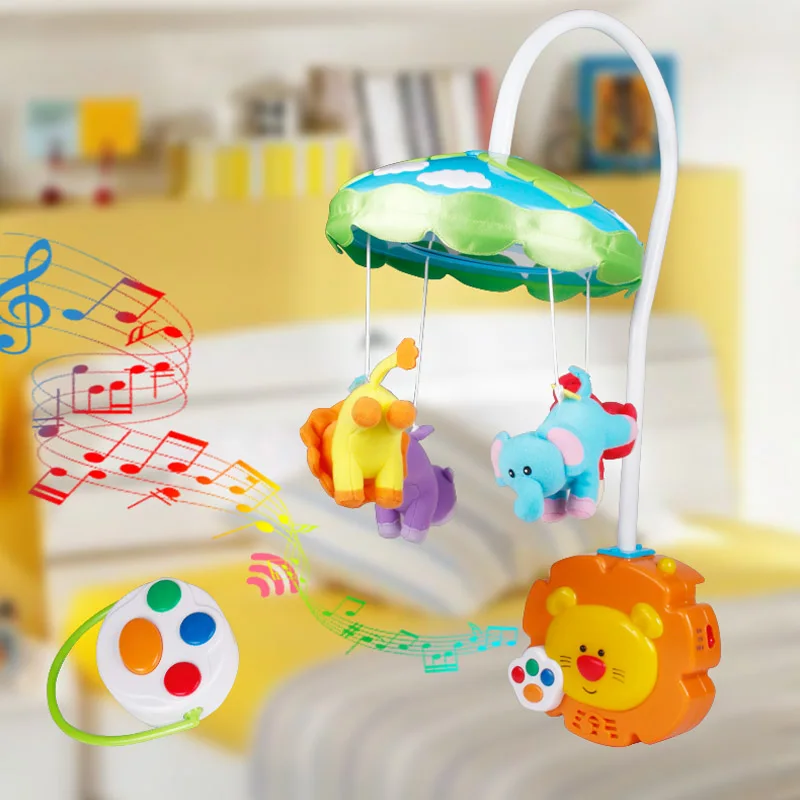 Высококачественные украшения для детской спальни, музыкальный плюшевый слон, подвесная игрушка для детской кроватки