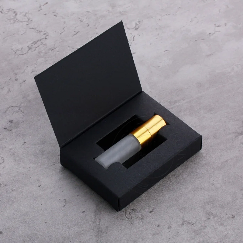 Mini Size 3ml Perfume Tester Spray Bottle 3 ml Frosted Empty Perfume Bottle with White Black Box Package
