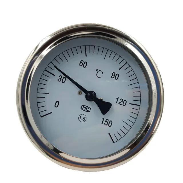 High Quality Wholesale 150℃ Mechanical Bimetal Thermometer With Sanitary Stainless Steel For Heating and Cooling Systems