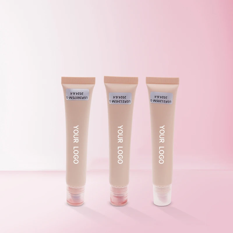 New Trendy Vegan Cosmetics Custom Hydrating Lip Tint and  Balm Soft Tube Fruit Flavored Herbal Lip Gloss with Private Label manufacture