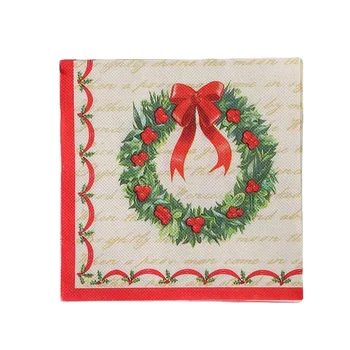 Christmas napkin manufacturers directly supply a variety of holiday printed napkins