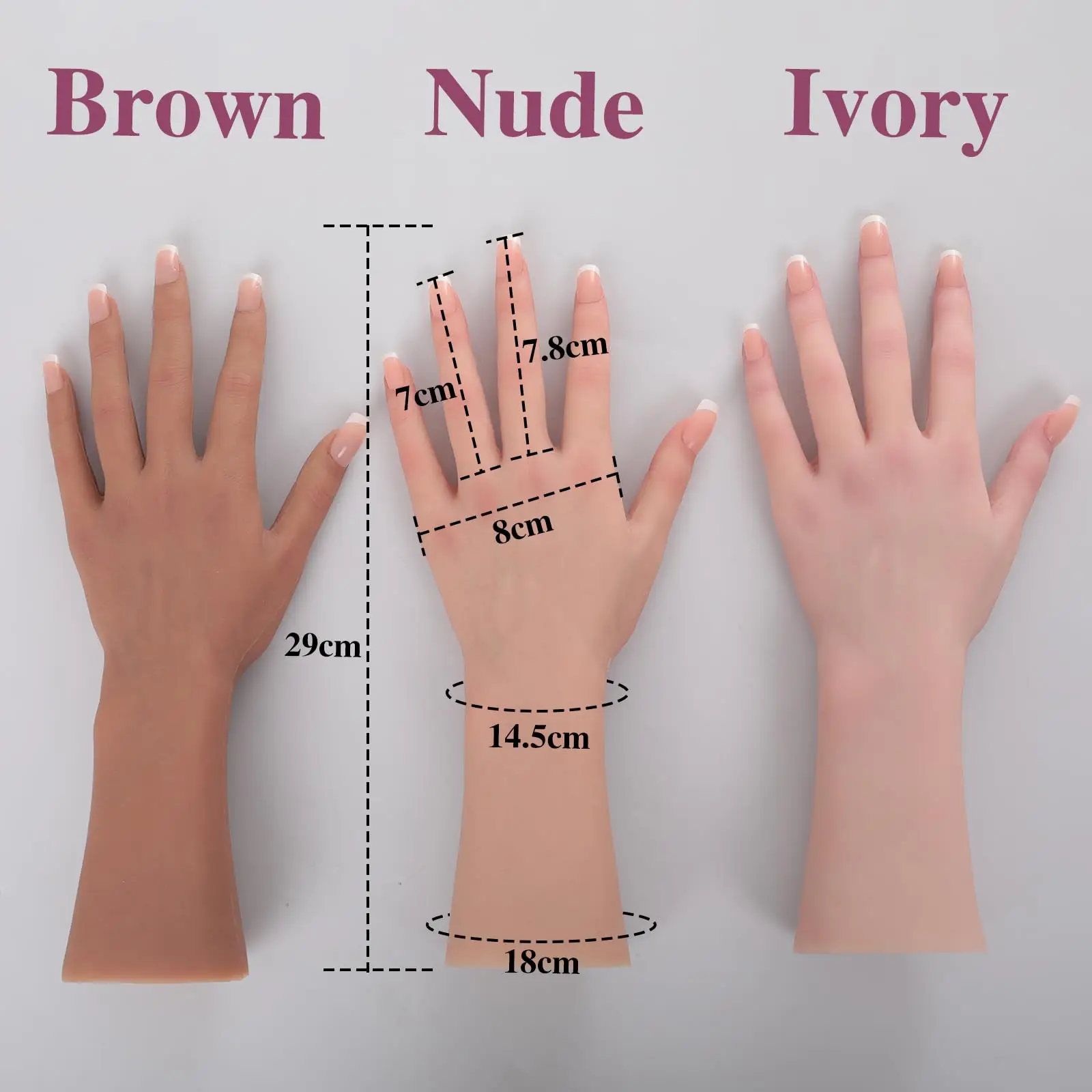 Realistic Silicone PVC Female Hand Practice Model Hand for Showing Jewelry Halloween Props Photography Props Breast Form