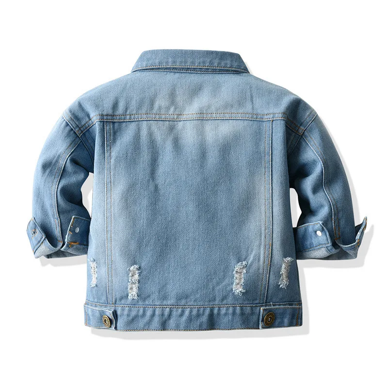2025 Spring Fall Kids Toddler Button Down Jeans Jacket Top Coat