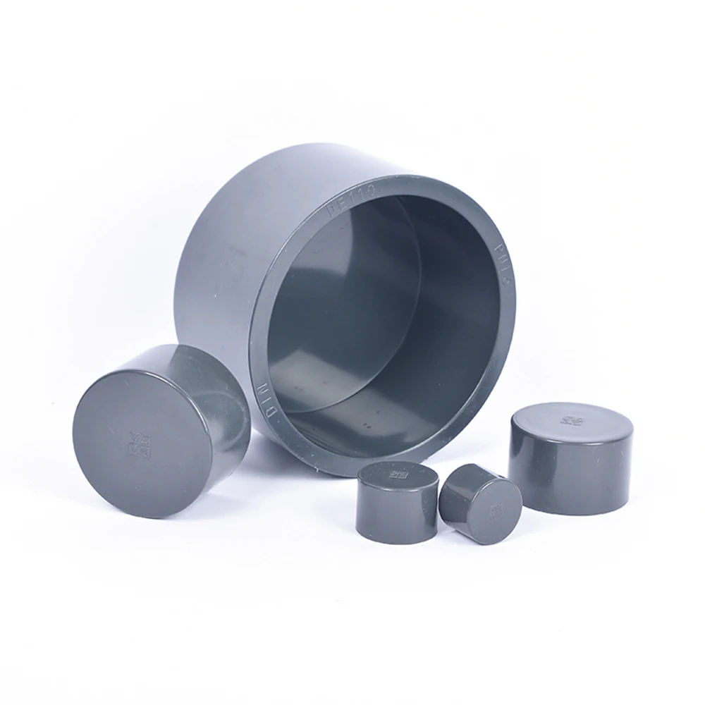 High Quality Flexible Plastic Pipe End Cap UPVC Cap Round Tube End Caps for Pipe FittingUPVC PIPE UPVC VALVE UPVC PIPE FITTING