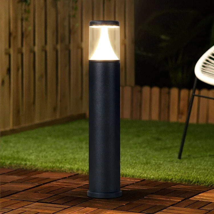 LED-Solar-Rasenlampe für den Außenbereich, wasserdicht IP65, zylindrische Lampe für Haus, Hof, Straße, Niederspannung 24V Landschaftsbeleuchtung