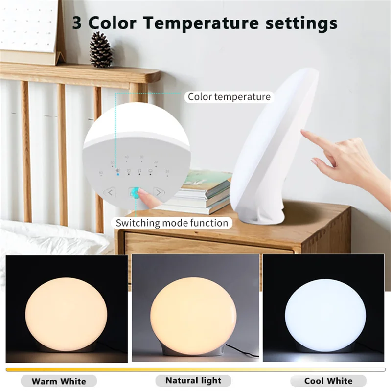 Sun Sad 10000 LED Lightbox Light Therapy Lamp with Adjustable Brightness and Colours for Home Use