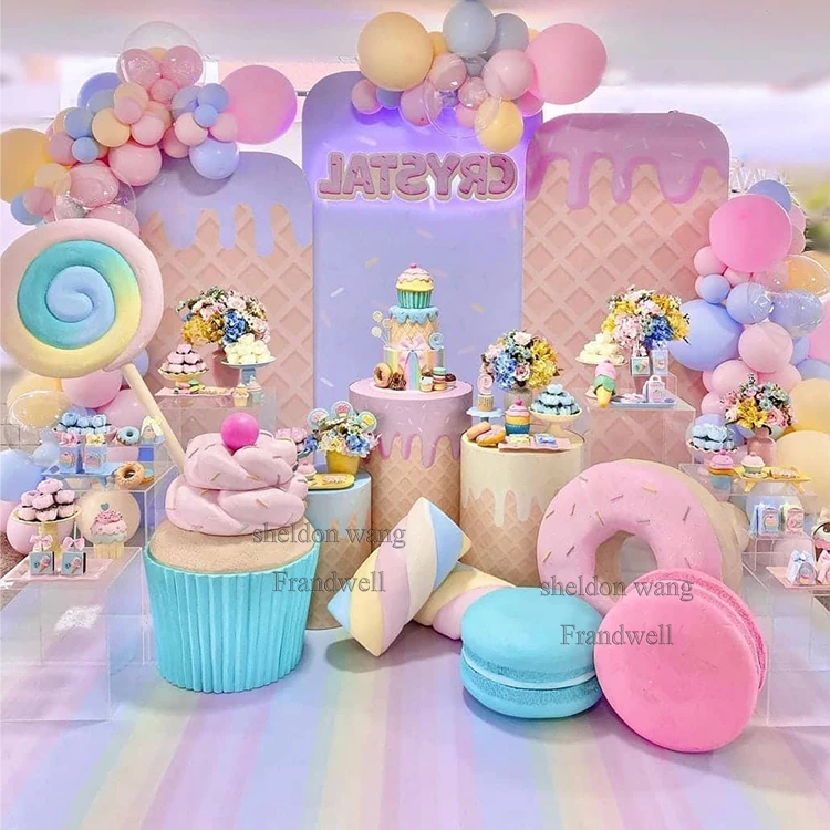 Stiesy 30 ciondoli in resina a forma di ciambella, 6 colori, imitazione
