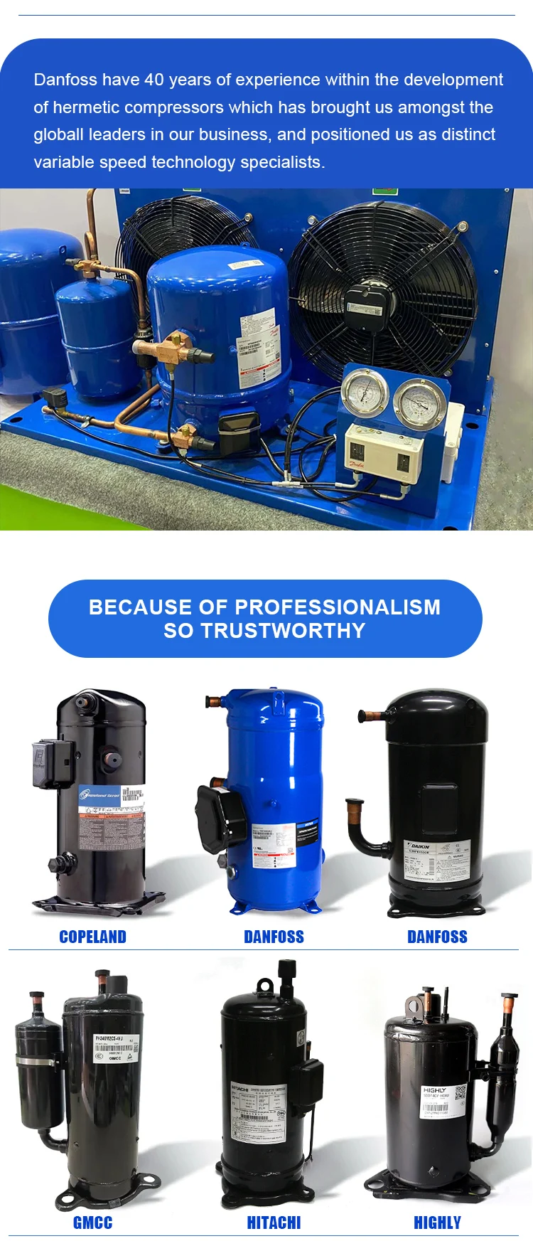 Factory Price Sc10cl Sc12cl Sc15cl Sc18cl Sc21cl Secop Lbp R404a Fridge ...