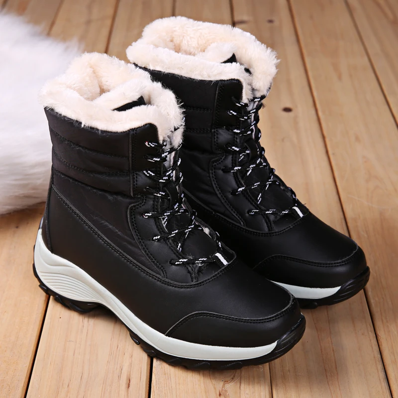 Oxfard fabric upper snow boots high top  keep warm cotton boots