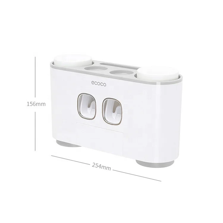 Automatic Toothbrush Holder with Toothpaste Squeezer Plastic Sterilizer for Convenient Oral Hygiene