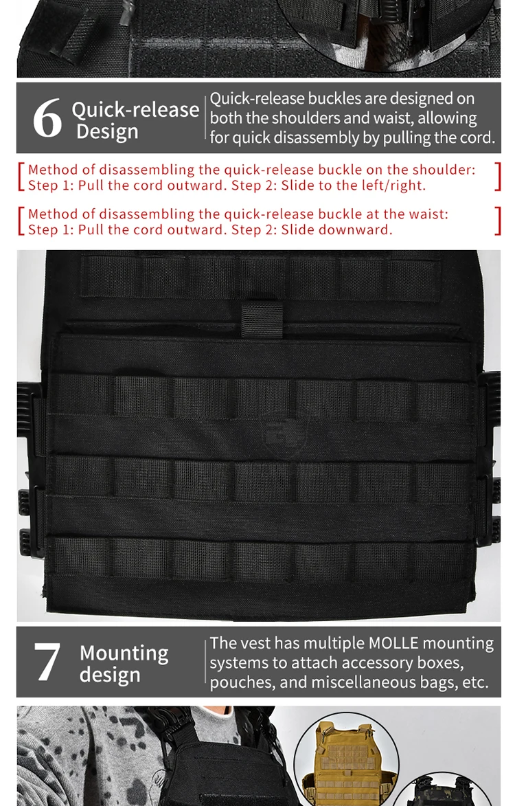 Factory Custom Oxford Fabric Detachable Outdoor Workout Combat Training