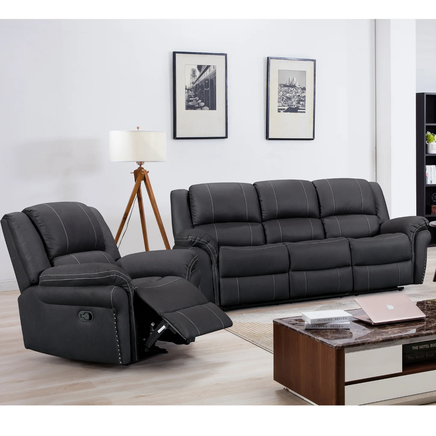 CY Wholesale Full Manual Recliner Sofa Set Corner Couch Sectional Reclinable Electric Corner Sofa 7 Seater Leather
