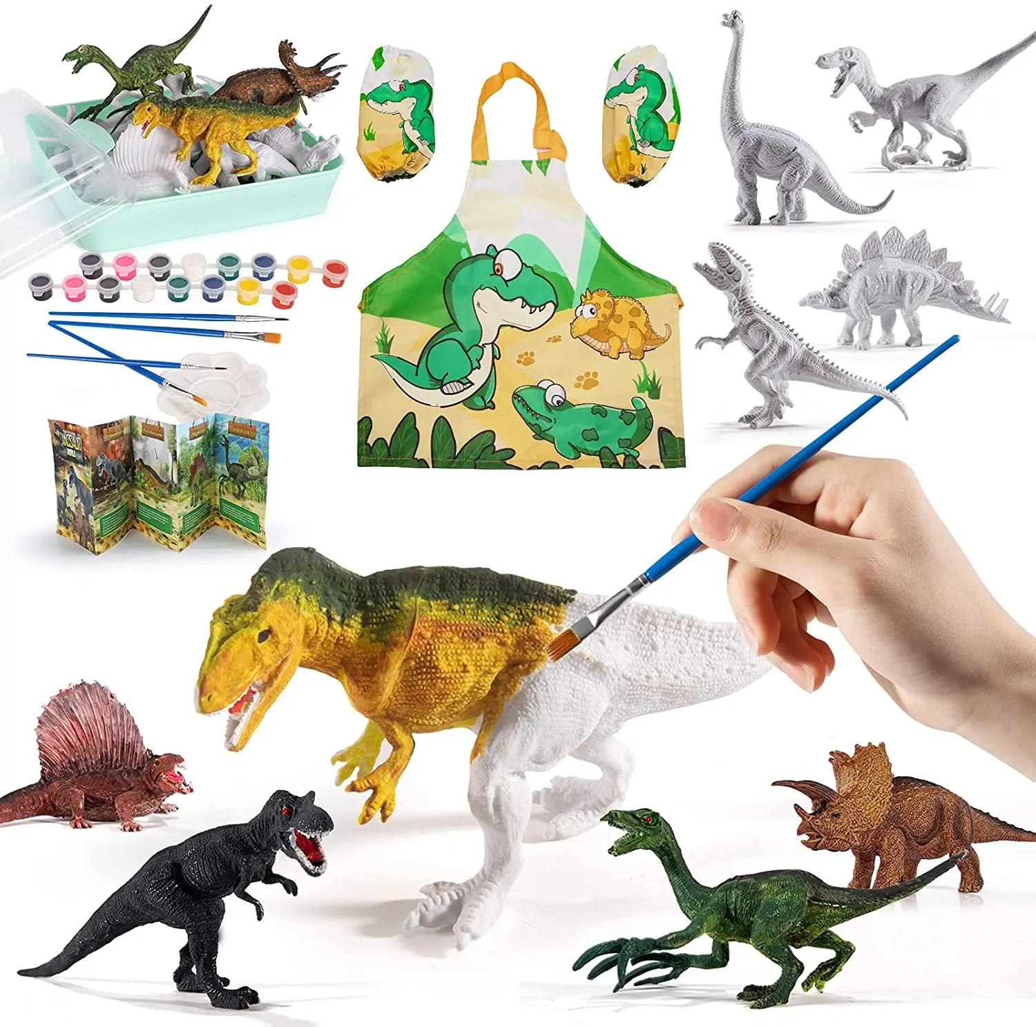 Jogo da pintura do dinossauro playgo, dinossauros para pintar, animais para  pintar, brinquedo do dinossauro, animais