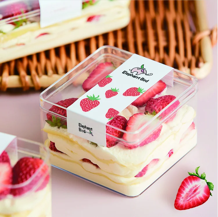 Hot Sales Transparent Ps Plastic Cake Food Container Box Cookie Jar ...