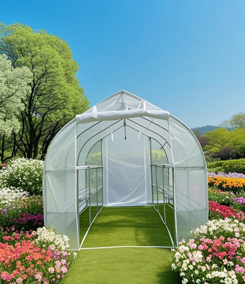 3x2x2m UV Treated Metal Frame Greenhouse Plant Growth Hothouse