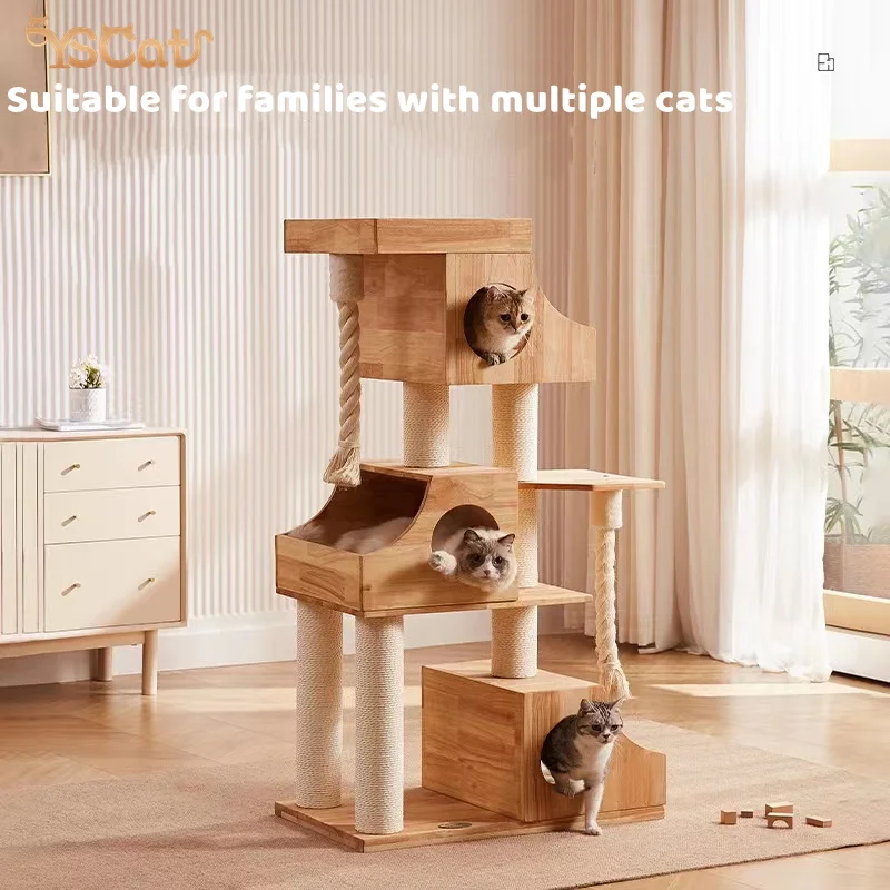 Latest Design Multilevel Cat Tree Condo Furniture With Scratching