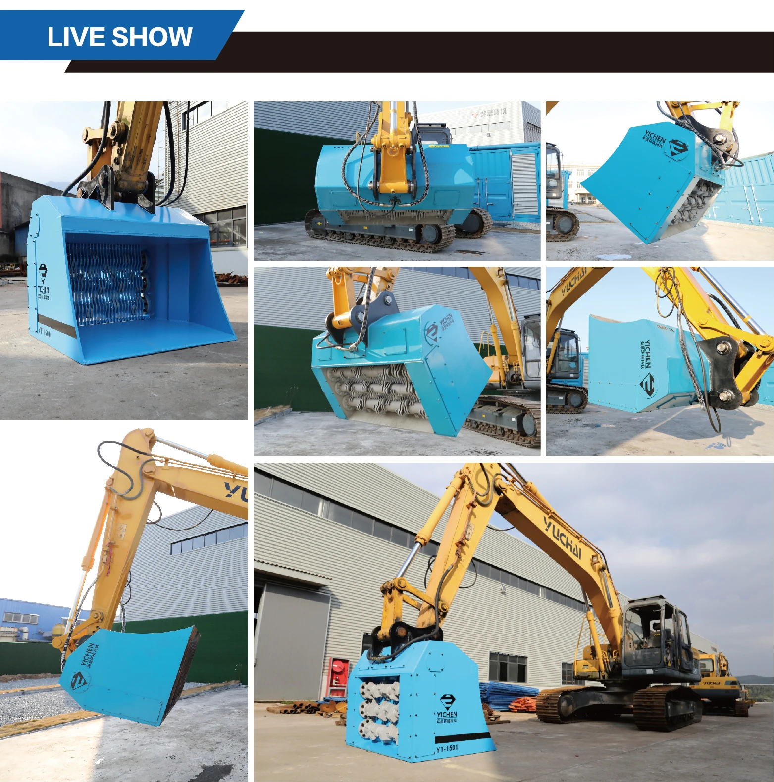 YT-600 Separation of Stone and Soil Efficient Power Transmission Crushing Excavator Waste Screen for Construction Equipment supplier