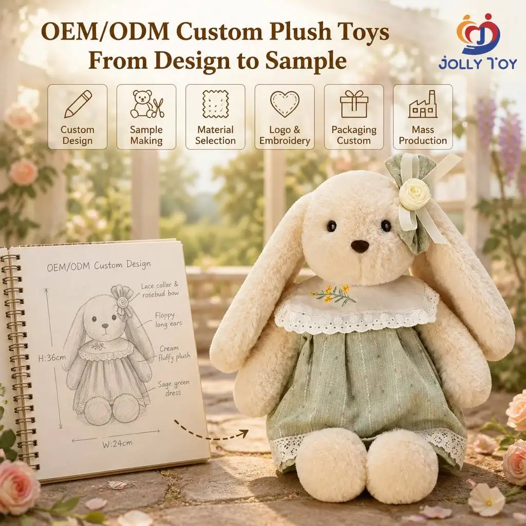 Professional Factory Direct Custom Bunny Plush Toy Full Process Prototyping Development Supported Mascot Stuffed Animal Toys