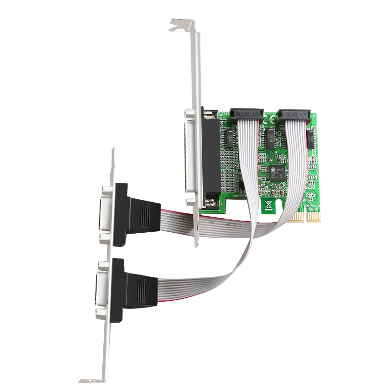 Плата расширения ASIX AX99100 PCI Express на 2 последовательных и 1 параллельный порт, порт принтера RS232, плата PCIe, адаптер