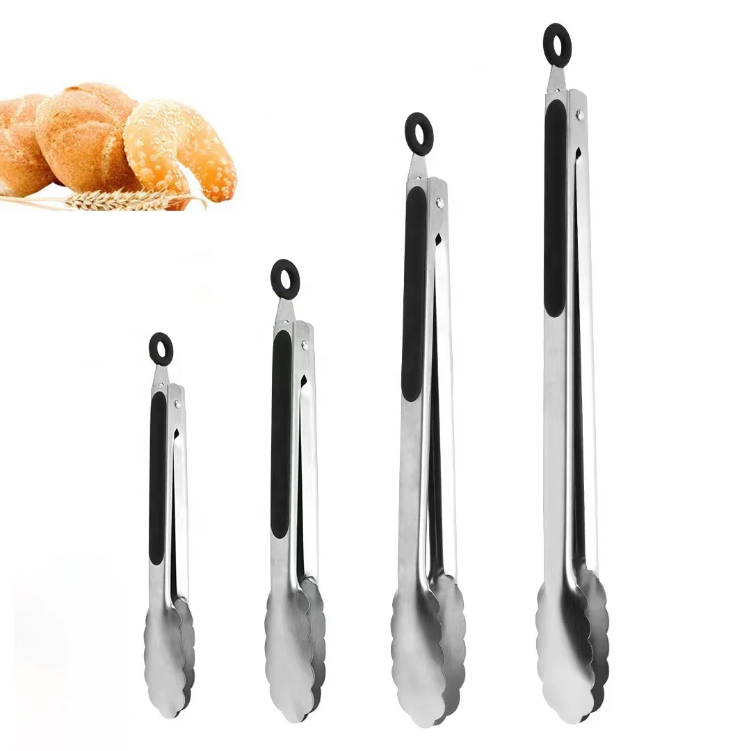 Hot Deals utensílios alimentares pinças de aço inoxidável resistente ao  calor pastelaria churrasco grampos cozinha alimentos pinças, image size:1080x1080