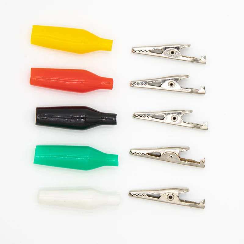 5 Banana Connectors to alligator Clip test Leads and 5 alligator Clips with 5 Different Colors crocodile Clips
