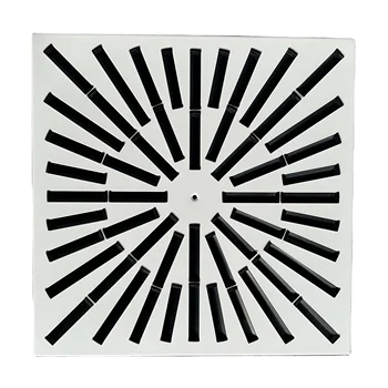 Air ventilate outlet customized galvanized steel with fixed blades square ceiling Swirl Air Diffuser panel