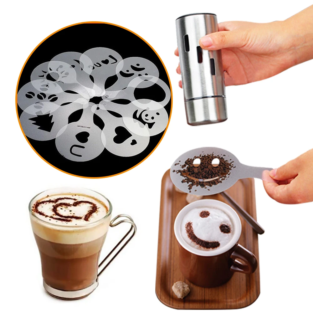 Kitchen Accessories 16Pcs/Set Fancy Kitchenware Coffee Printing Spray  Template