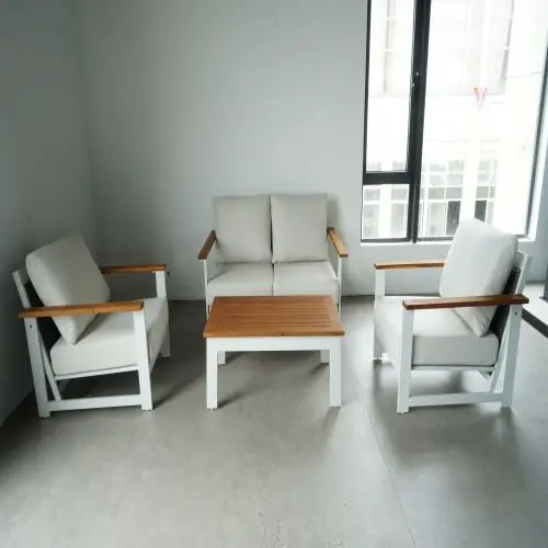 Outdoor 4-teilige Möbel Sofa Gartenmöbel Aluminium-Patio-Sofa-Set