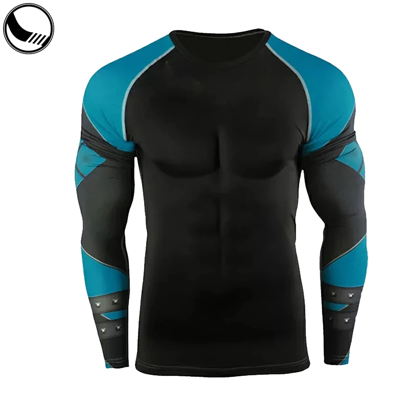 Heat-Transfer Printed Design Your Own Long Sleeve Rash Guard-Unisex Spandex/Nylon